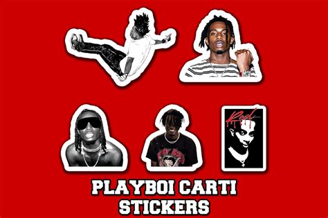 Playboi Carti Sticker Pack Playboi Carti Vinyl Stickers Playboi Carti