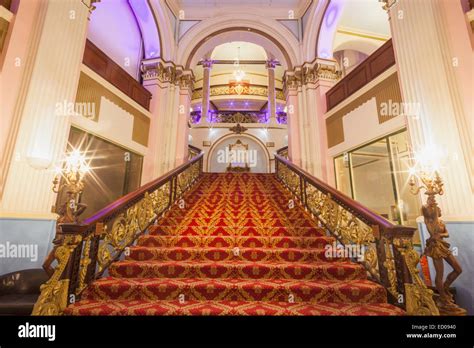 England Yorkshire Scarborough The Grand Hotel Interior View And The