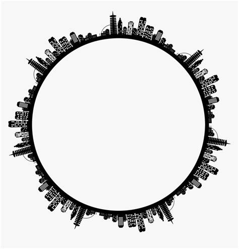 City Skyline At Getdrawings Chicago Skyline Clipart Circle Hd Png