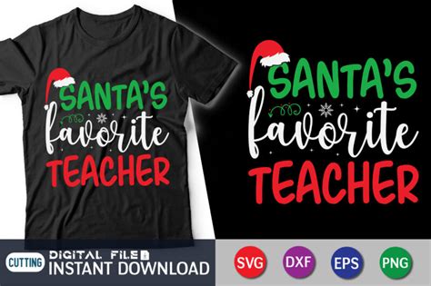 Santas Favorite Teacher Christmas Svg Santas Favorite Svg Favorite