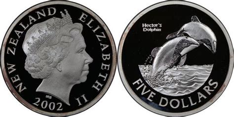 Dollars Elizabeth Ii Th Portrait Hector S Dolphin Silver Proof