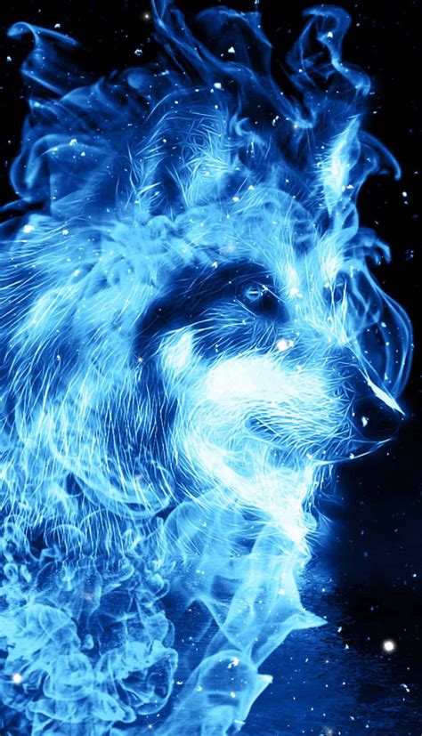 Elemental Wolf Background