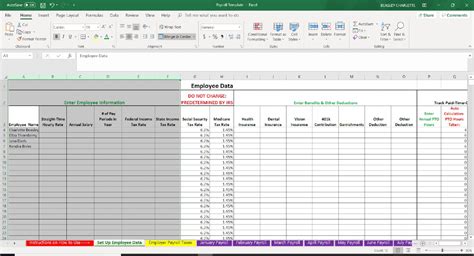 Payroll System Excel Template Seodentseo