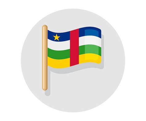 Vector que agita la bandera de la república centroafricana Vector Premium