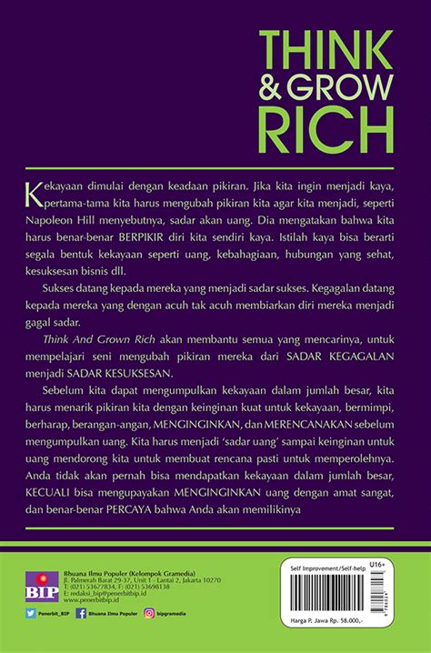 Think And Grow Rich Edisi Terupdate Abad Bhuana Ilmu Populer