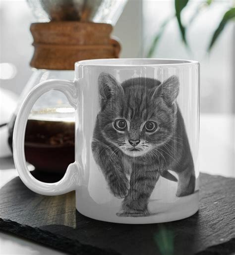 Cute Cat Mug Cat Lovers T Cat Coffee Mug Cat Lover T Etsy