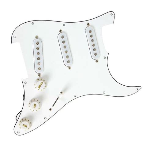 New Pickguard Loaded Stratocaster Sss Standard White Ply Reverb