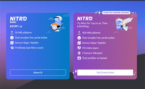 1 aylık bedava Discord Nitro karttan 104 99TL çekmeye çalıştı