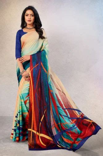 Multi Color Digital Crepe Saree Panha Collection Yf At Rs