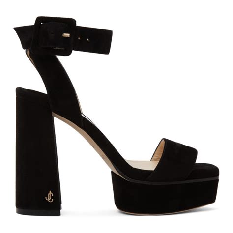 Jimmy Choo Black Jax Platform Sandals Jimmy Choo