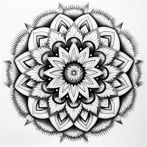 Premium Ai Image Intricate Mandalas A Coloring Book With Bold Thick