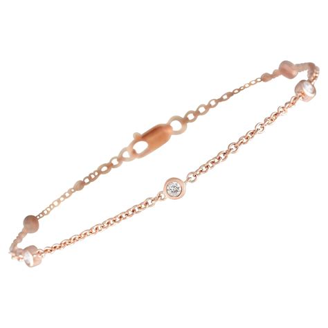 LB Exclusive 14K Rose Gold 0 37 Ct Diamond Bracelet For Sale At 1stDibs