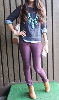 How to Wear Purple Jeans: 15 Stylish & Feminine Outfit Ideas - FMag.com