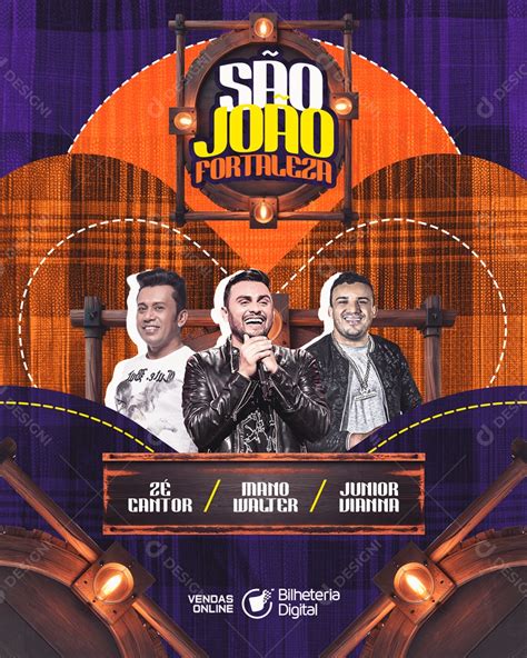 Flyer S O Jo O Fortaleza Z Cantor Mano Walter Junior Vianna Social