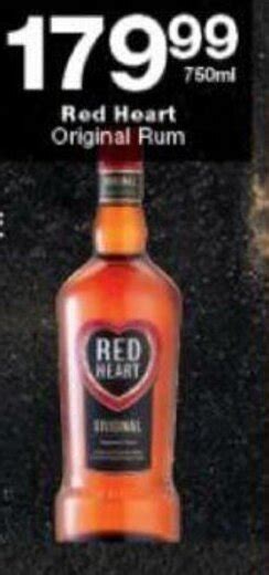 Red Heart Original Rum 750ml Offer At Checkers