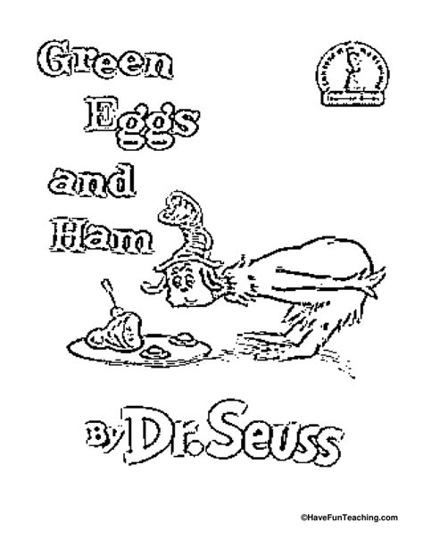 Printable Green Eggs And Ham Coloring Pages