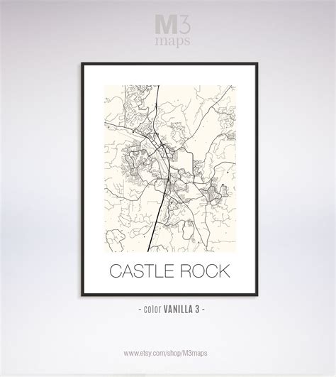 Castle Rock Colorado Castle Rock CO Map Castle Rock Map - Etsy