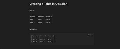 How to Create Tables in Obsidian