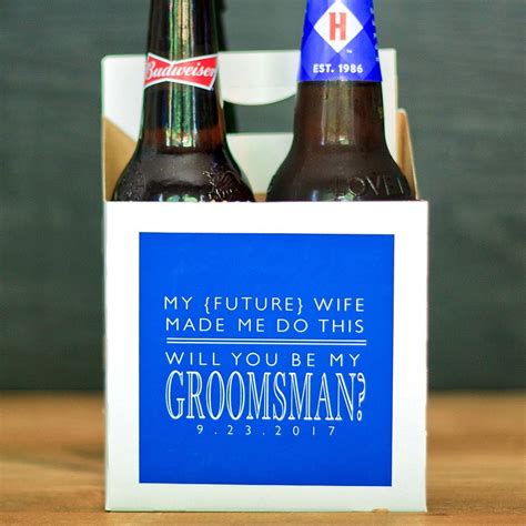 Groomsmen Proposal Funny Will You Be My Groomsman Beer Carrier Best Man Proposal Beer Groomsman