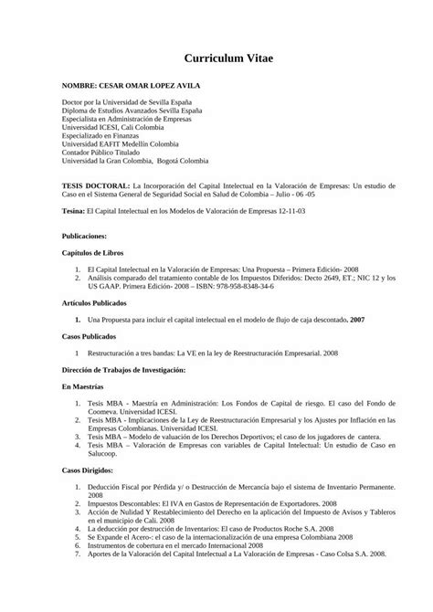 Pdf Curriculum Vitae Universidad Pdf Fileel Capital Intelectual