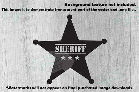 Sheriff Badge - Cowboy Sheriff Badge Clipart By gjsart | TheHungryJPEG