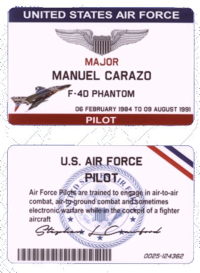 Air Force Pilot id card