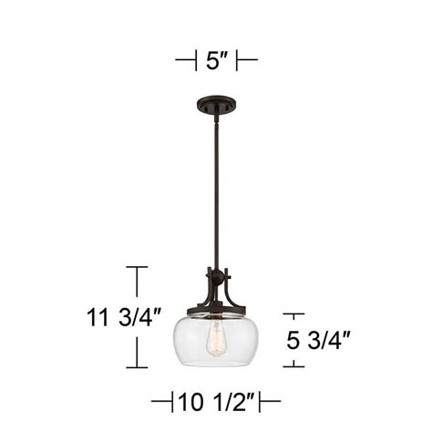 Kristov 10 1 2 Wide Bronze Clear Glass Mini Pendant Light 86m36 Lamps Plus