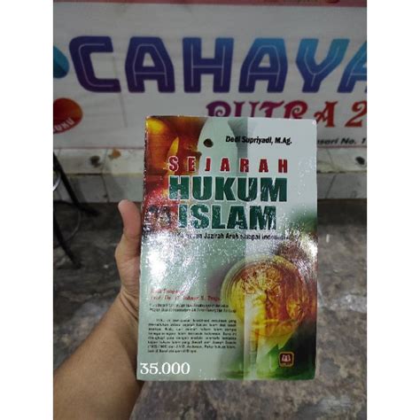 Jual SEJARAH HUKUM ISLAM PUSTAKA SETIA DEDI SUPRIYADI M Ag Shopee