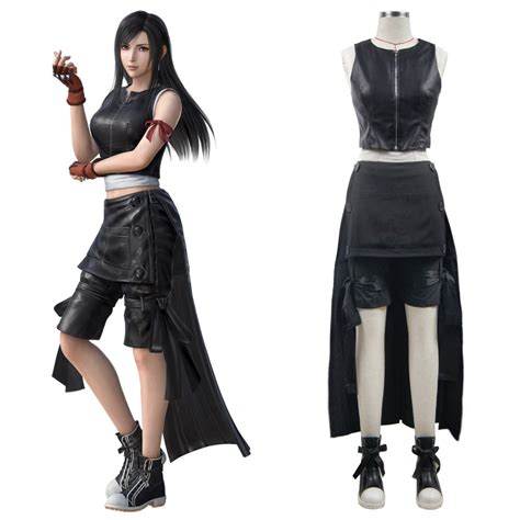 Final Fantasy VII: Advent Children Tifa Lockhart Black Cosplay Costume ...