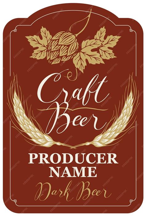 Premium Vector | Label for craft beer