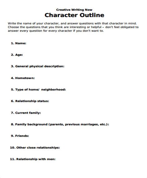 👍 Character study outline template. Free character analysis worksheet ...