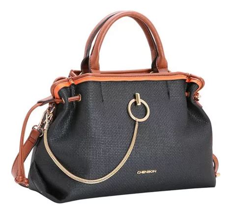 Bolsa Feminina Chenson Duo Colors Mão Transversal Cor Preto MercadoLivre