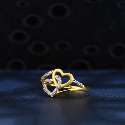 Heart Ring Design Gold Hot Sale