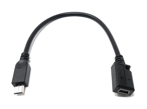 Usb Kabel Cm Micro B Stecker Zu Mini B Buchse Adapter In Schwarz