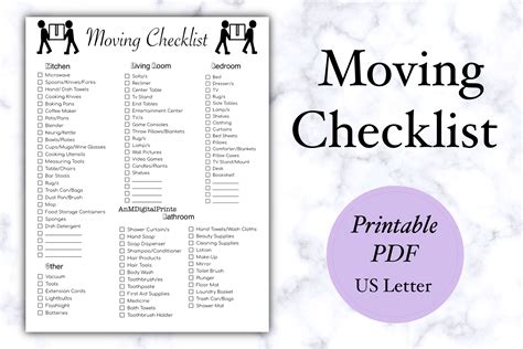 Moving Checklist Moving Organizer Printable Moving Planner Ph