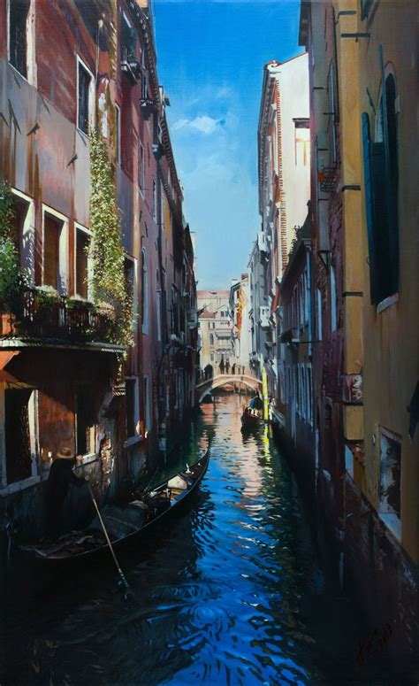 Venice canal – Sorin's realistic oil paintings