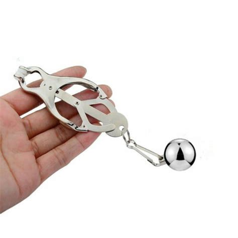 Breast Nipple Clamps Clitoris Clip Weights Ball Bdsm Bondage Sex Toy Play Female Ebay