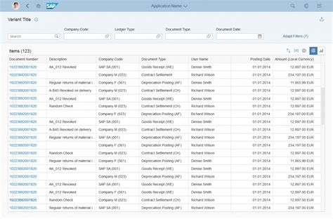 List Report Floorplan Sap Fiori For Web Design Guidelines