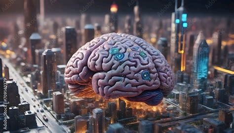 Cross Section Of The Human Brain Showcasing Different Regions And