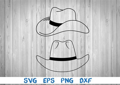 Cowboy Hat Picture Svg Png Eps Dxf Digital Printable Etsy