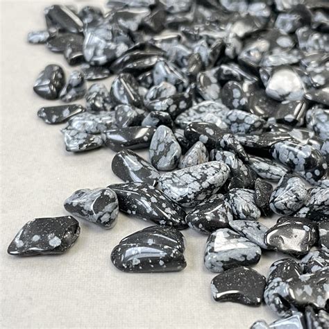 Obsidian Snowflake Tumbled Stones Chip G Chakra Wholesale