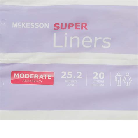 Mckesson Super Disposable Incontinence Liner Moderate Absorbency