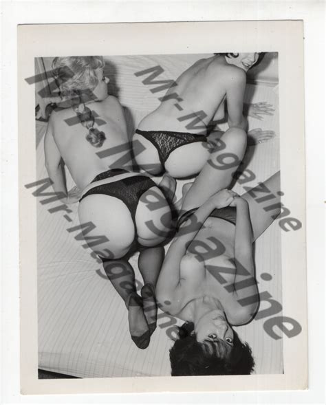 Vintage Risqué Sexy Cheesecake Pinup B W x Brunettes Blonde