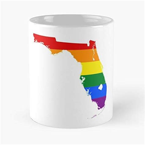 Lgbt Flag Map Of Florida Symbol Coffee Mugs Unique