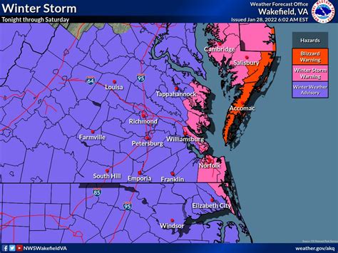 Nws Wakefield On Twitter Blizzard Warning Has Been Issued For The Maryland Atlantic Coast