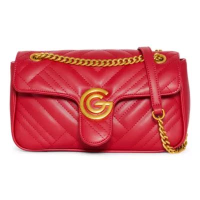 Gabriella G Firenze Quilted Flap Convertible Crossbody Bag Color Red