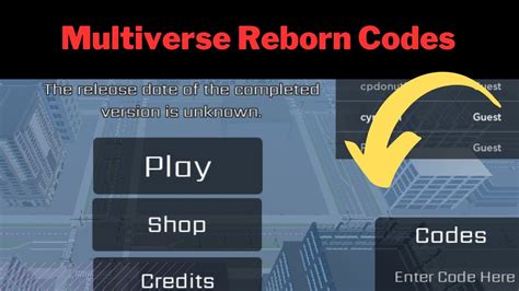 All Active Multiverse Reborn Codes Roblox Redeem Multiverse Reborn