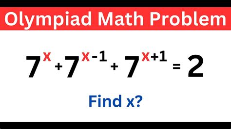 A Nice Exponential Problem A Tricky Math Problem A Difficult Math