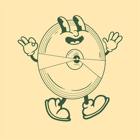 Premium Vector Vintage Character Design Of Cymbals