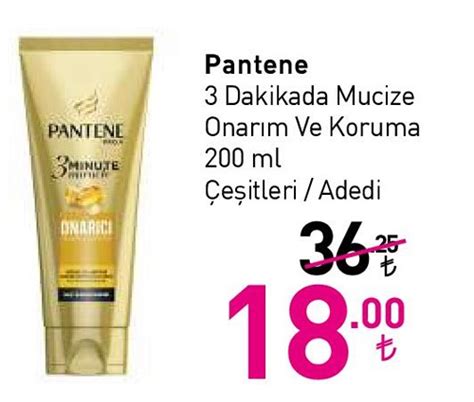 Pantene Dakikada Mucize Onar M Ve Koruma Ml Ndirimde Market